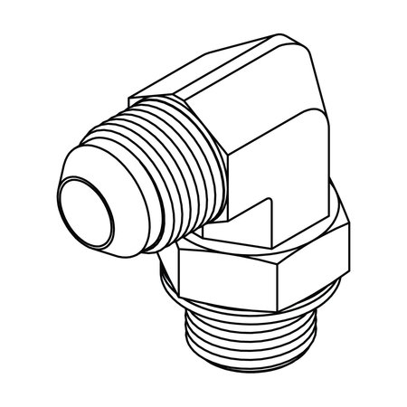 TOMPKINS Hydraulic Fitting-International08MJ-14X1.5MM 90 7801-08-14